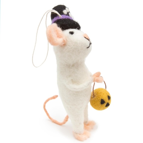 Halloween Mouse Decor Felted Wool Ornament - Picture 3 of 3